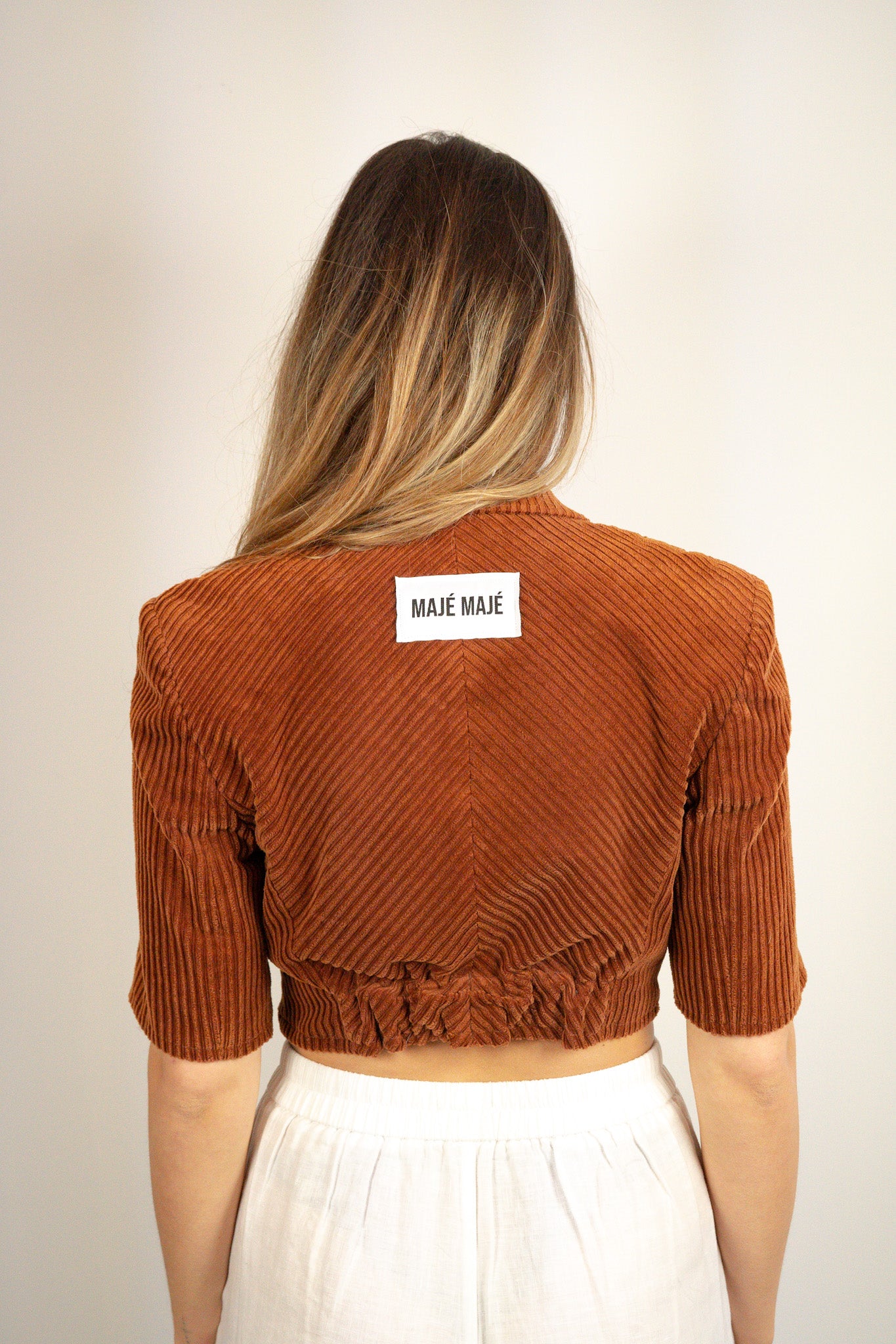 Corduroy Crop Blazer